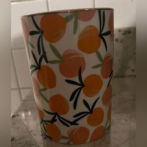 Peach Patterned Ceramic Vase